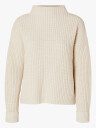 Selected Femme Selma Long Sleeve Knit Pullover Beige XS