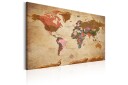 Tavle World Map: Brown Elegance 90X60 Artgeist sp. z o. o.