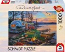 Schmidt Spiele Puslespill 1000 Brikker Darrell Bush: Campingidyll Ved Innsjøen
