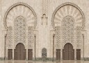 Twin Doors of Hassan II Mosque Casablanca Plakat Plakat / 21x30cm