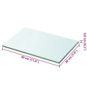 vidaXL Hyllepaneler 2 stk klart glass 30x20 cm