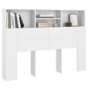 vidaXL Sengegavlskap hvit 140x19x103,5 cm