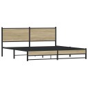  Sengeramme i metall uten madrass sonoma eik 160x200 cm 8721102954764