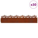 vidaXL Plenkanter 30 pcs Rusten 103 x 0,05 x 22 cm Cortenstål