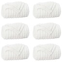 vidaXL Kastepledd 6 pcs Hvit 200 x 150 cm Fleece