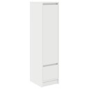 Highboard hvit 29,5x34x119,5 cm konstruert tre