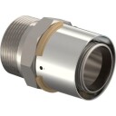 Uponor S-Press Kobling 50 mm med Utvendig Gjenge for Gulvvarme og Radiatorsystemer