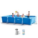 Intex Basseng Galvanisert Ramme 7.127l 450x220cm Svømmebasseng Og 28274np 1640643 1640546