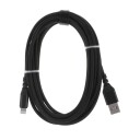 DACOTA PLATINUM USB-LIGHTNING KABEL 3M, SVART