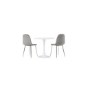 Spisegruppe Venture Home Hamden Ø80 cm med 2 stk Eva Stoler