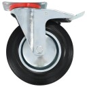  Svinghjul med doble bremser 4 stk 200 mm