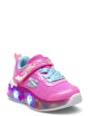 Skechers Girls Eternal Heart Lights Ton Of Love   Pink   21.5