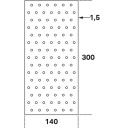 Hullplate FAST HP Stål 140x300x1,5 mm