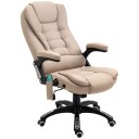 Kontorstol med vibrasjonsmassasje ergonomisk skrivebordsstol med varme liggefunksjon høydejusterbar lederstol med fjernkontro