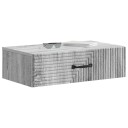 vidaXL Vegghengt Sidebord Grå sonoma 59 x 34,5 x 17 cm Konstruert tre