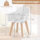 Spisestoler sett med 2 – Ergonomiske pustende hvite