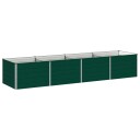 vidaXL Hevet Hagebed Grønn 320 x 80 x 55 cm kaldvalset stål