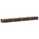 vidaXL Hevet Hagebed Svart 320 x 40 x 24 cm kaldvalset stål