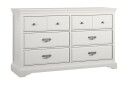 Kommode Bristol 151x49 cm 6 Skuffer Hvit   Dorel Home