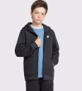 New Balance New Balance Brush Back Small Logo Full Zip Hoodie   Black   164