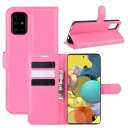 Samsung Galaxy A51 5G Lommebok-deksel med Magnetisk Lukning Rosa