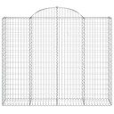vidaXL Gabionkurver buede 11 stk 200x50x160/180 cm galvanisert jern