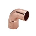 Viega 18 mm Vinkel Lodde Albue Nippel i Kobber 90°