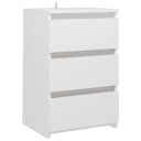 vidaXL Nattbord hvit 40x35x62,5 cm sponplate