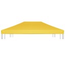 vidaXL Toppduk til paviljong 270 g/m² 4x3 m gul