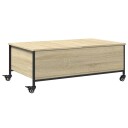  Salongbord med hjul svart 91x55x34 cm konstruert tre 8721012375932