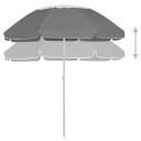 vidaXL Strandparasoll antrasitt 300 cm