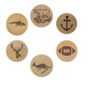 Modern Cork Coaster   Lasergravert med ditt design Gul