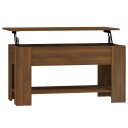  Salongbord brun eik 101x49x52 cm konstruert tre