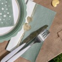 Servietter Hjerte Dusty Green   12 pakning