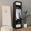 vidaXL Garderobe svart 50x50x200 cm sponplate