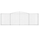 vidaXL Gabionkurv buet 400x30x120/140 cm galvanisert jern