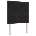  LED Sengegavl Svart 80 cm Fløyel