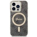 Guess Iphone 14 Pro Deksel 4g Pattern Magsafe Svart