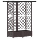 vidaXL Hevet Bed med Trellis og Tak Brun 124 x 40 x 121 cm PP