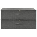 vidaXL Oppbevaringsbokser 2 stk stoff 70x40x18 cm antrasitt