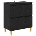  Serviesskap Svart Eik 60 x 35 x 70 cm Konstruert tre