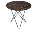 Ox Denmarq Mini O Table salongbord marmor brun, sortlakkert stativ