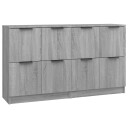 vidaXL Skjenker 2 stk grå sonoma 60x30x70 cm konstruert tre