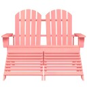  Adirondack hagestol og ottoman 2 seters heltre rosa