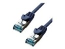 ProXtend - Koblingskabel - RJ-45 (hann) til RJ-45 (hann) - 75 cm - 6 mm - S/FTP - CAT 6a - IEEE 802.3at - halogenfri, formstøpt, uten hindringer, flertrådet - blå