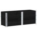  Pallekarmer 3 stk svart 150x50 cm heltre furu