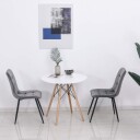 2 polstrede spisestuestoler i Foam Metal Grey & Black