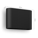 PHILIPS HUE DYMERA WCA VEGGLAMPE UTENDØRS, SVART