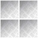  Sjekkplater 4 pcs sølv 20 x 20 cm Aluminium