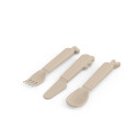Done By Deer Bestikk Kiddish Cutlery Set Deer Friends Sand